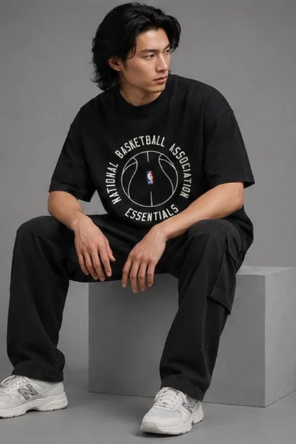Essentials Black T-Shirt Full Look