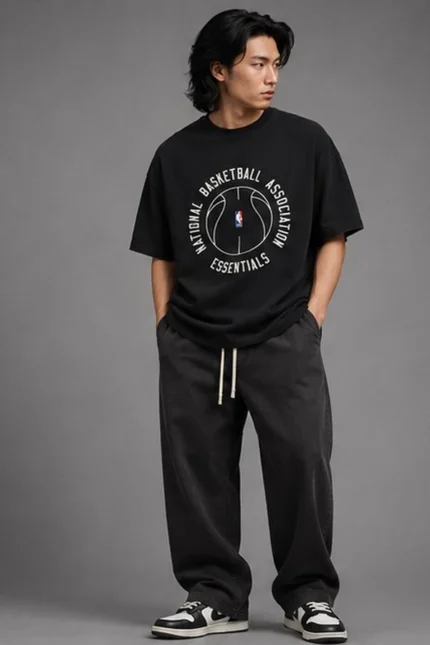 Essentials Black T-Shirt Full Look