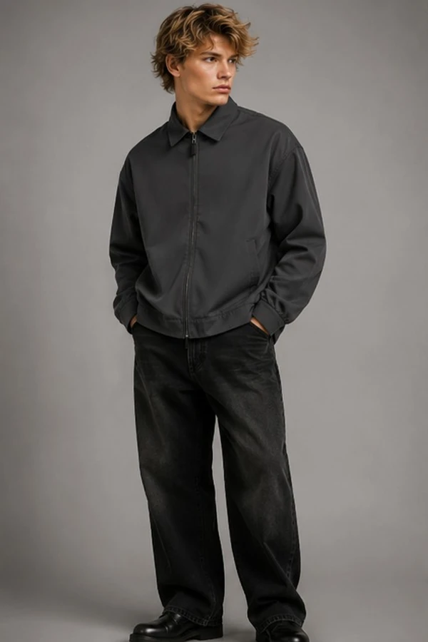 Essentials Cotton Twill Work Jacket (4) Essentials Cotton Twill Work Jacket - Image 1