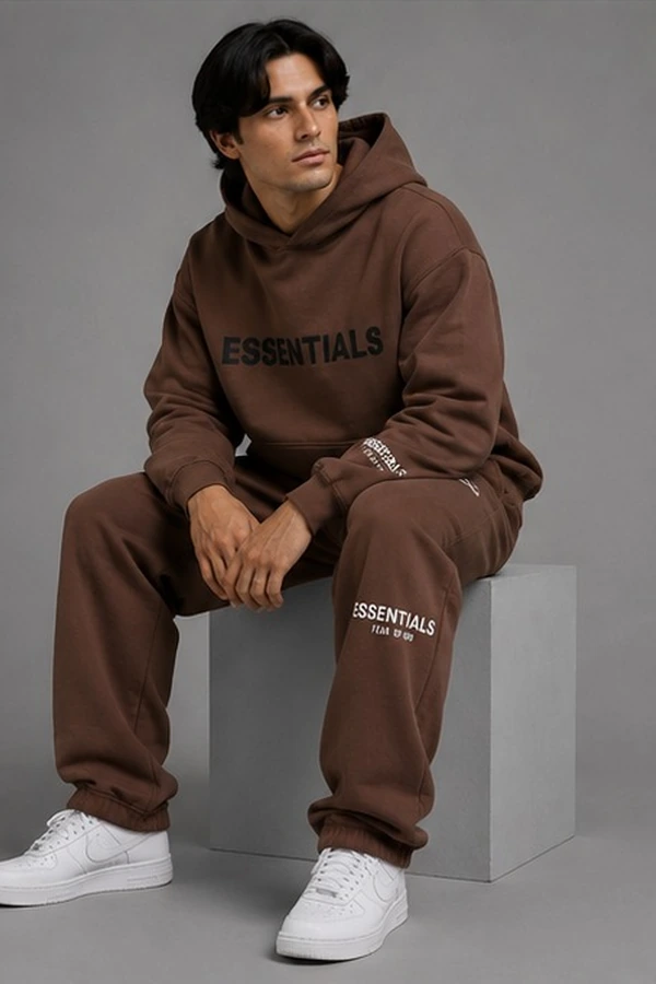 Essentials Fear Of God Tracksuit (3) Essentials Fear Of God Tracksuit – Brown - Image 1