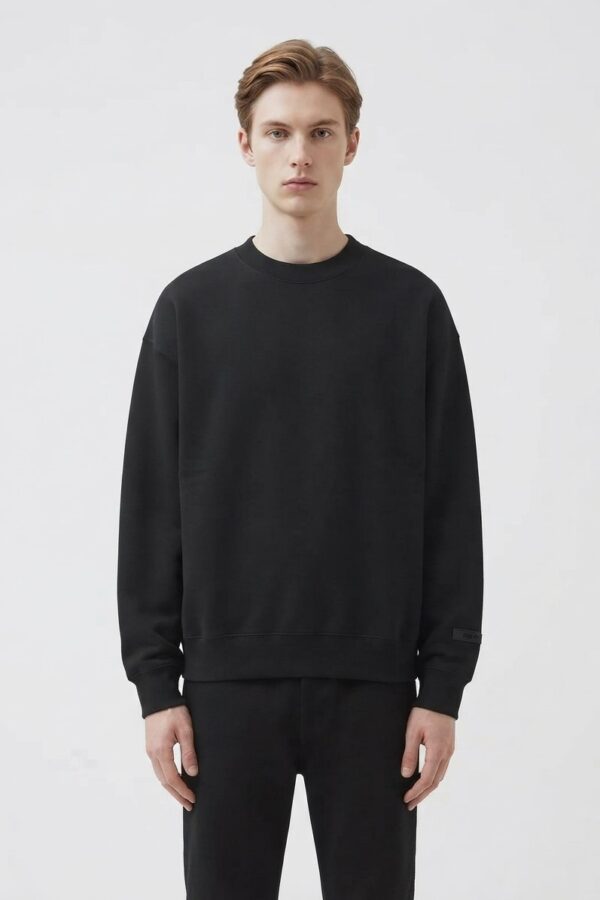 Essentials Classic Fit Fleece Crewneck Black