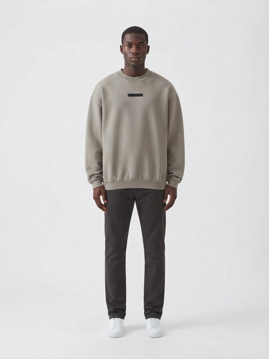Essentials Fleece Crewneck Heatgray Essentials Fleece Crewneck Heatgray