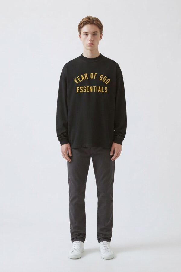 Essentials Mens Jersey LongSleeve Black